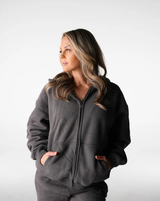 Charcoal Everyday Zip Up made by NVGTN