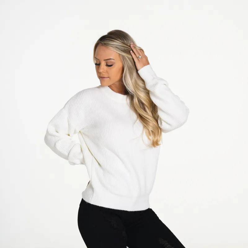 Ivory Snowy Nights Oversized Sweater sold by NVGTN