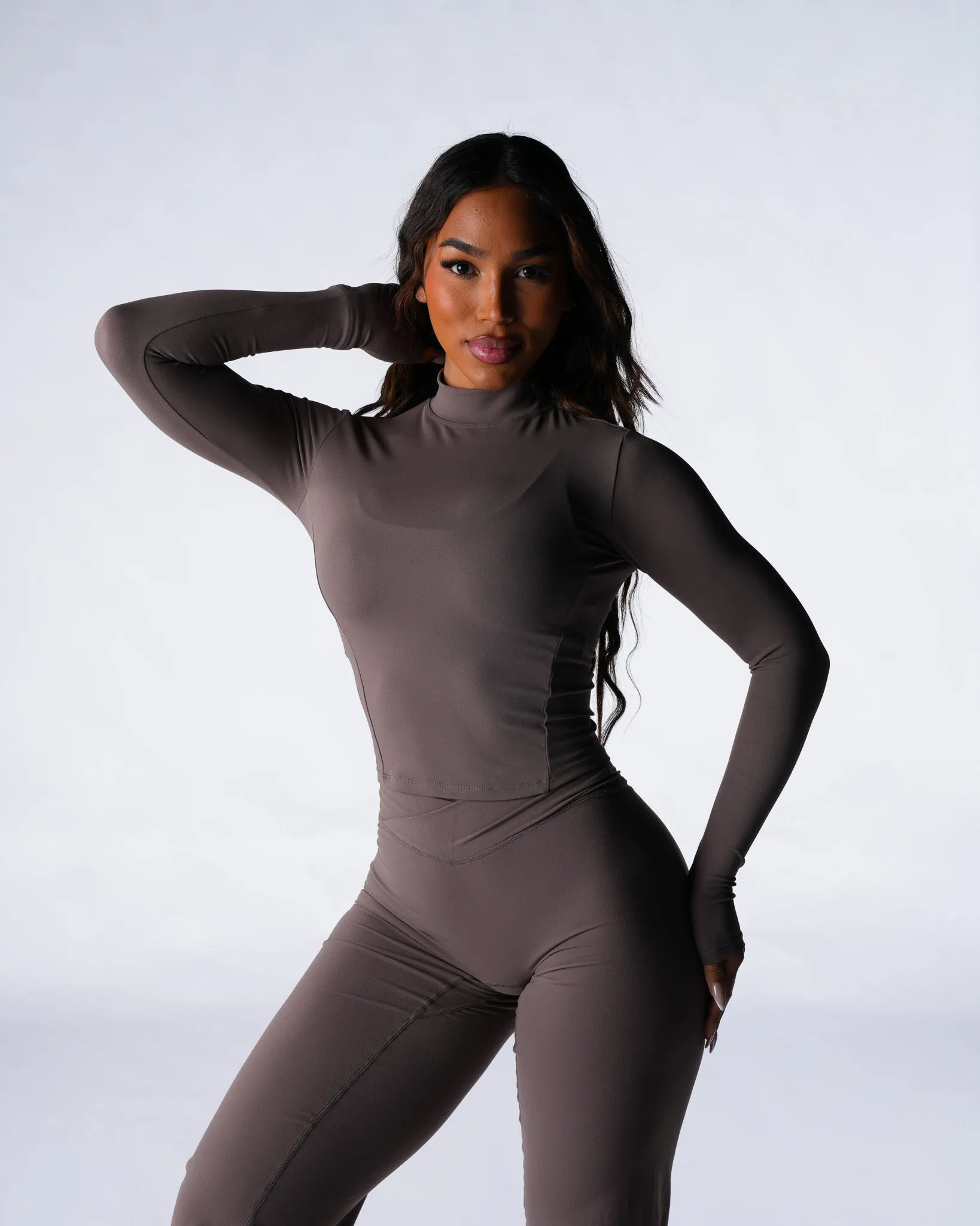 Dark Roast Solace Mock Neck Long Sleeve sold by NVGTN product image thumbnail 3