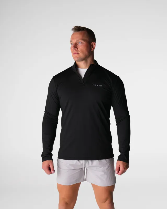 Black Skyline Quarter Zip sold by NVGTN