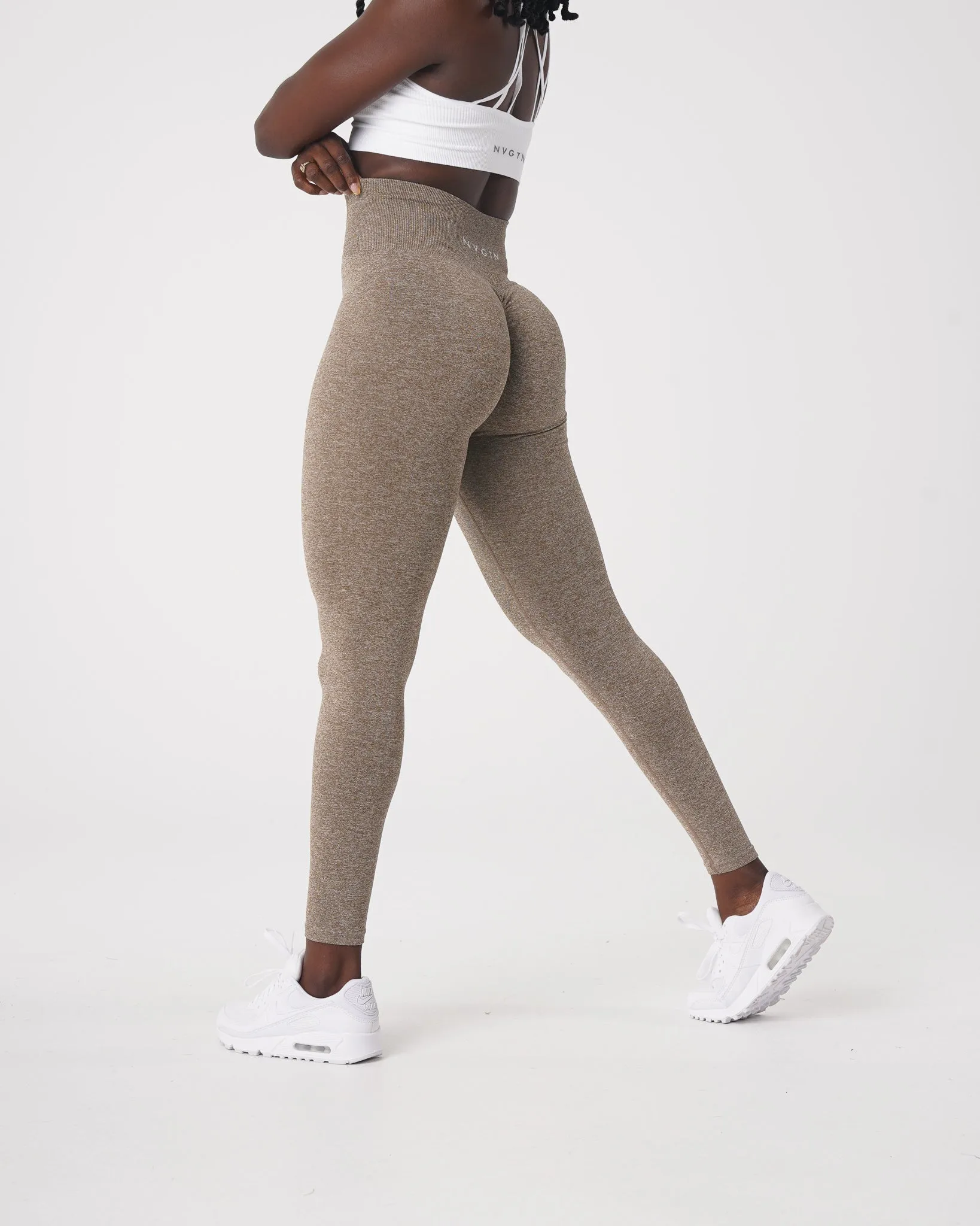 Mocha Scrunch Seamless Leggings sold by NVGTN
