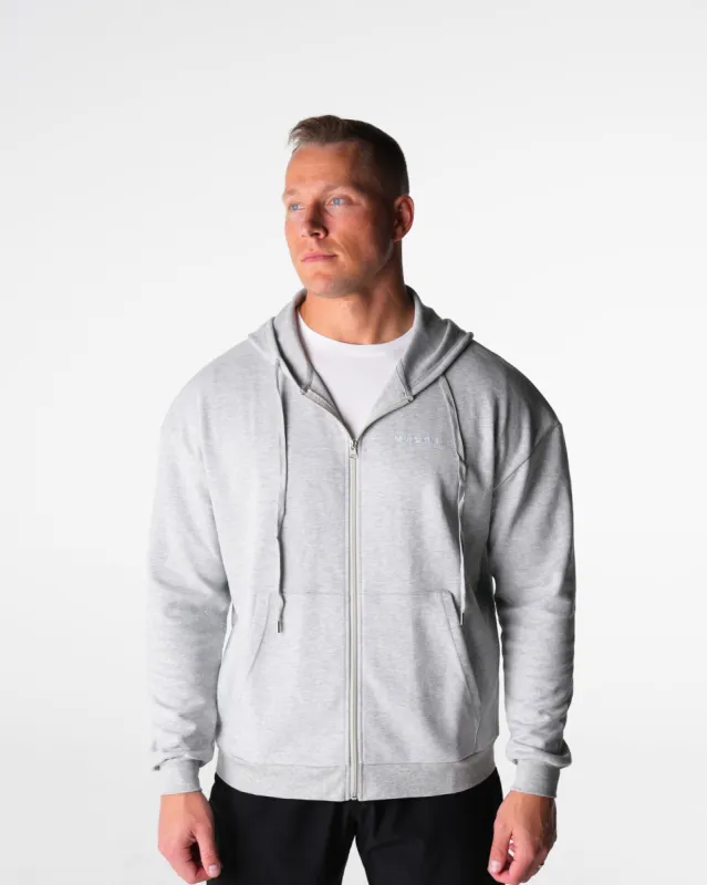 Light Grey Elite Full Zip Hoodie sold by NVGTN