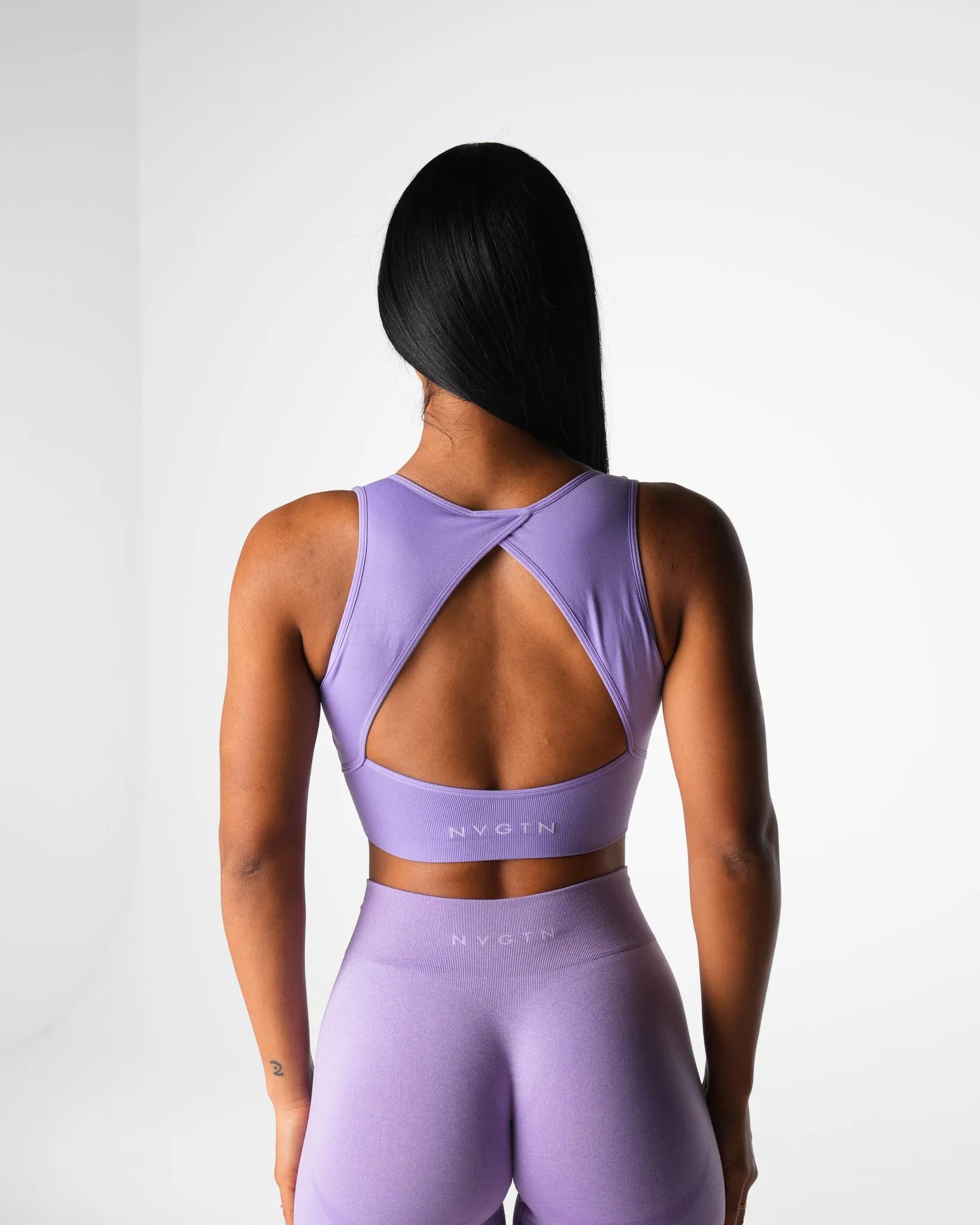 Lilac Empower Seamless Bra sold by NVGTN