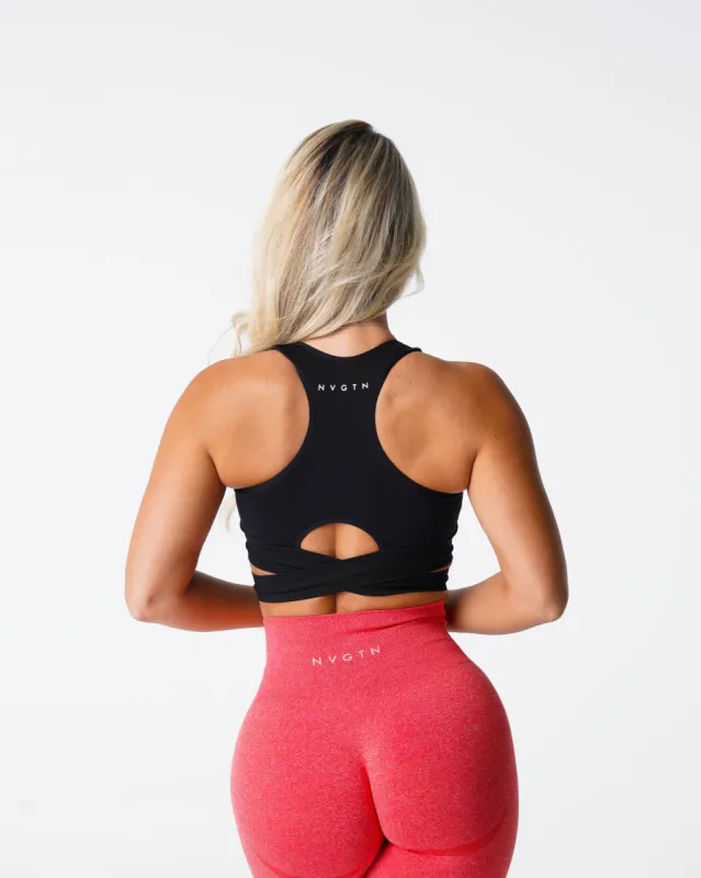 Black Sculpt Seamless Bra Top sold by NVGTN