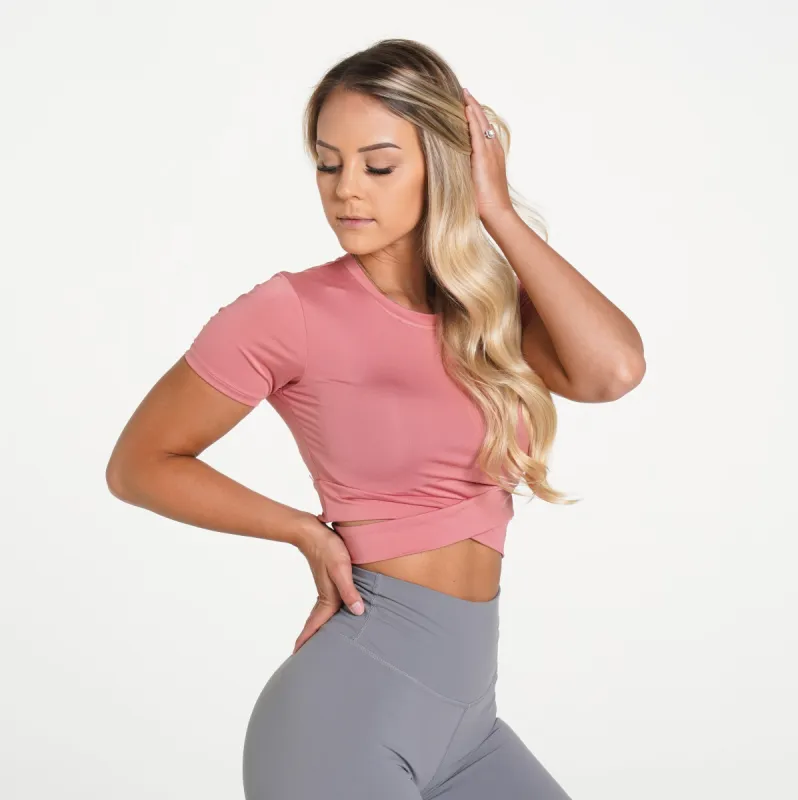 Dusty Rose Crossbody Tee sold by NVGTN