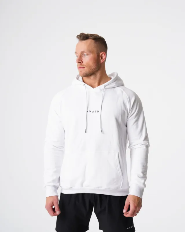 White Lounge Hoodie sold by NVGTN