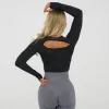 Midnight Glimpse Long-Sleeve Crop sold by NVGTN