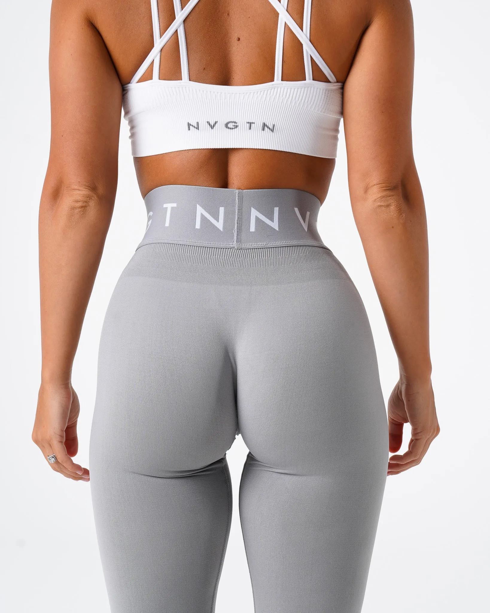 Light Grey Sport Seamless Leggings sold by NVGTN product image thumbnail 2