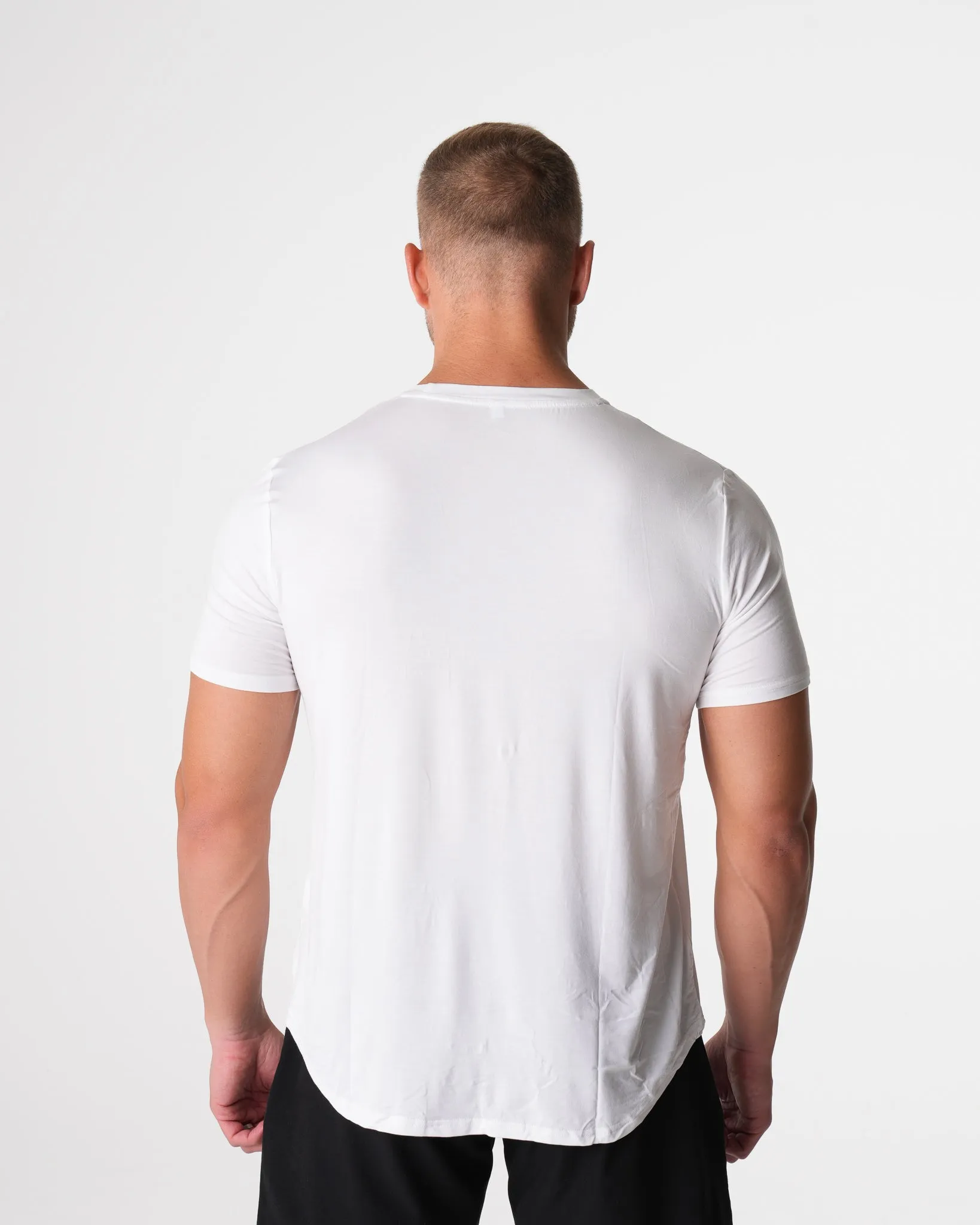 White Tech Fitted Tee sold by NVGTN product image thumbnail 2