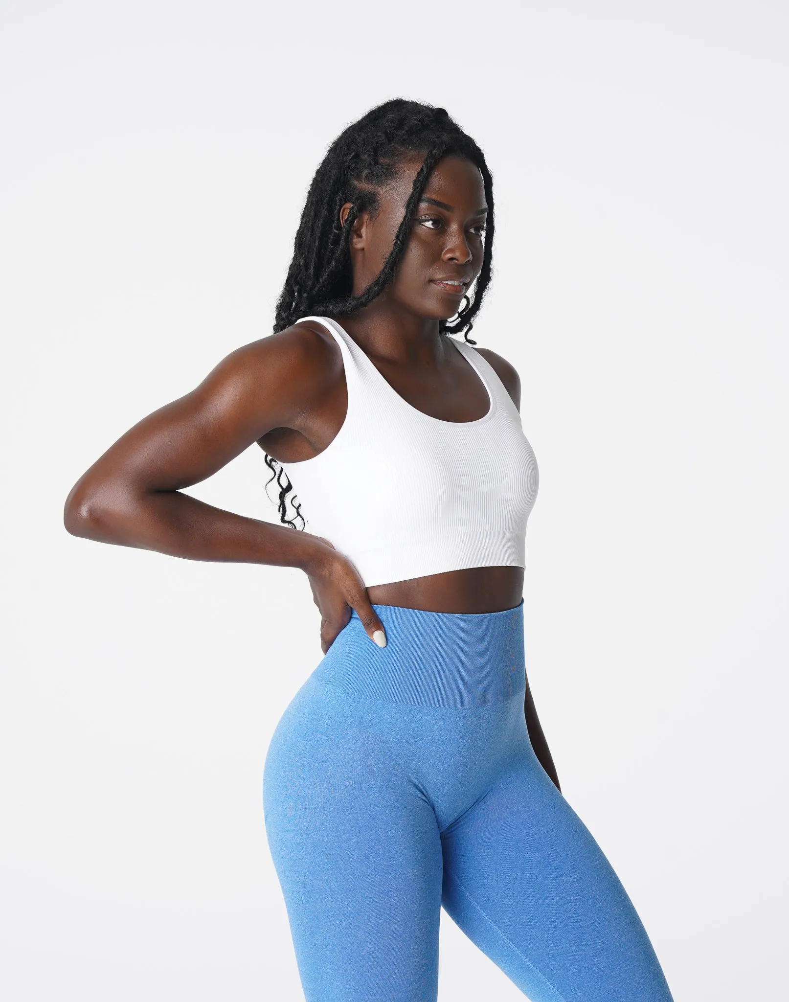 White Desire Ribbed Seamless Bra sold by NVGTN product image thumbnail 3