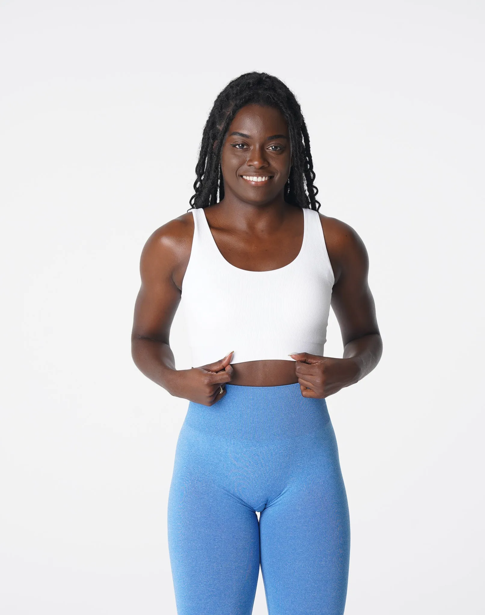 White Desire Ribbed Seamless Bra sold by NVGTN product image thumbnail 2