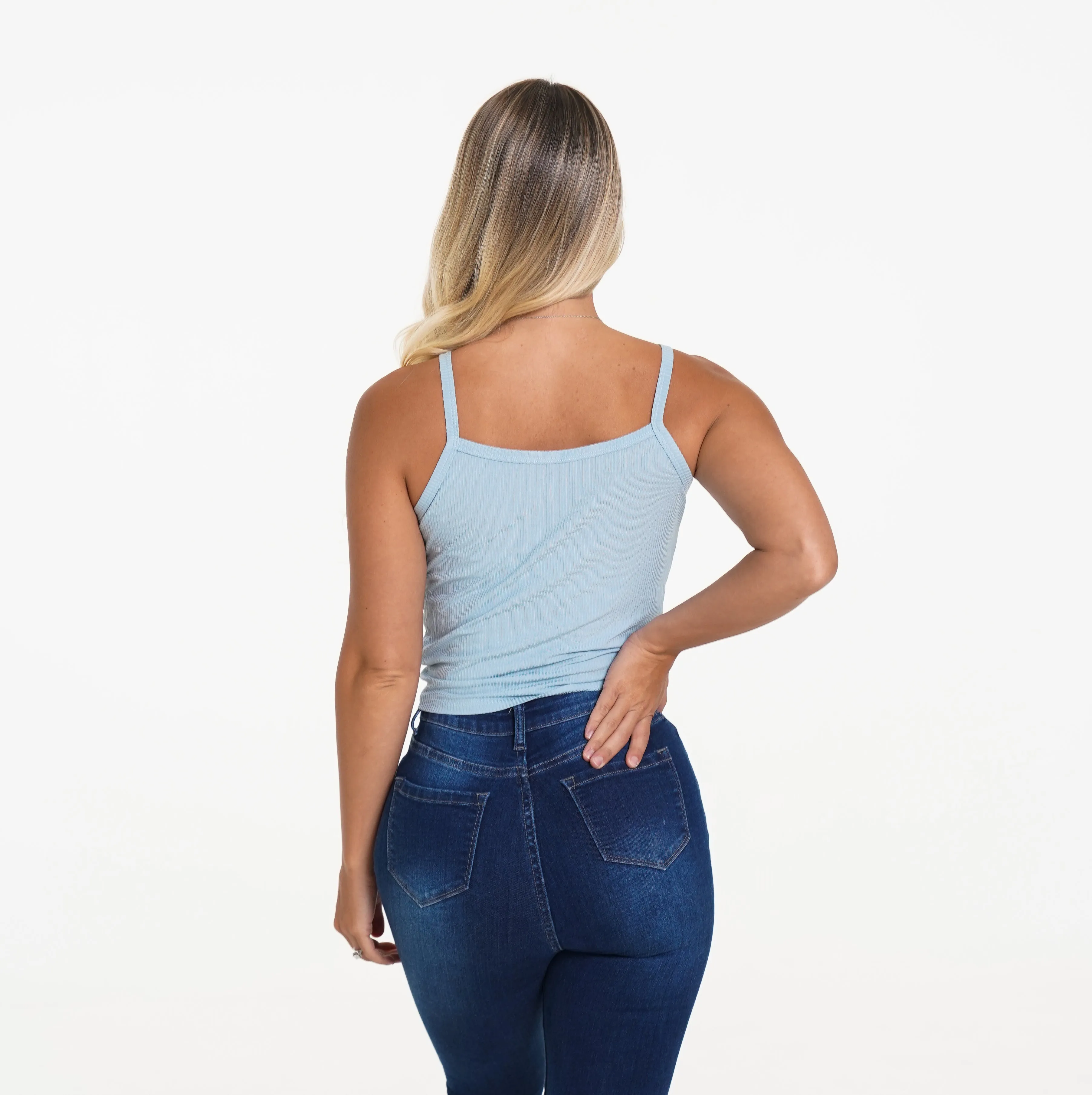 Light Blue Tie It Up Tank sold by NVGTN product image thumbnail 2