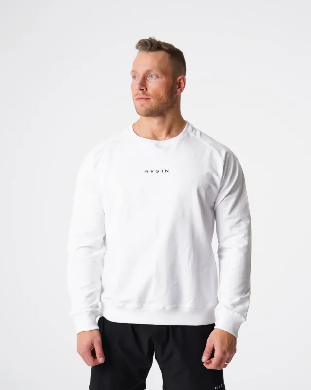 White Crew Neck Sweatshirt sold by NVGTN