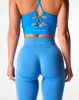 Ocean Blue Mid Rise Contour Seamless Leggings sold by NVGTN