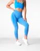 Ocean Blue Mid Rise Contour Seamless Leggings sold by NVGTN