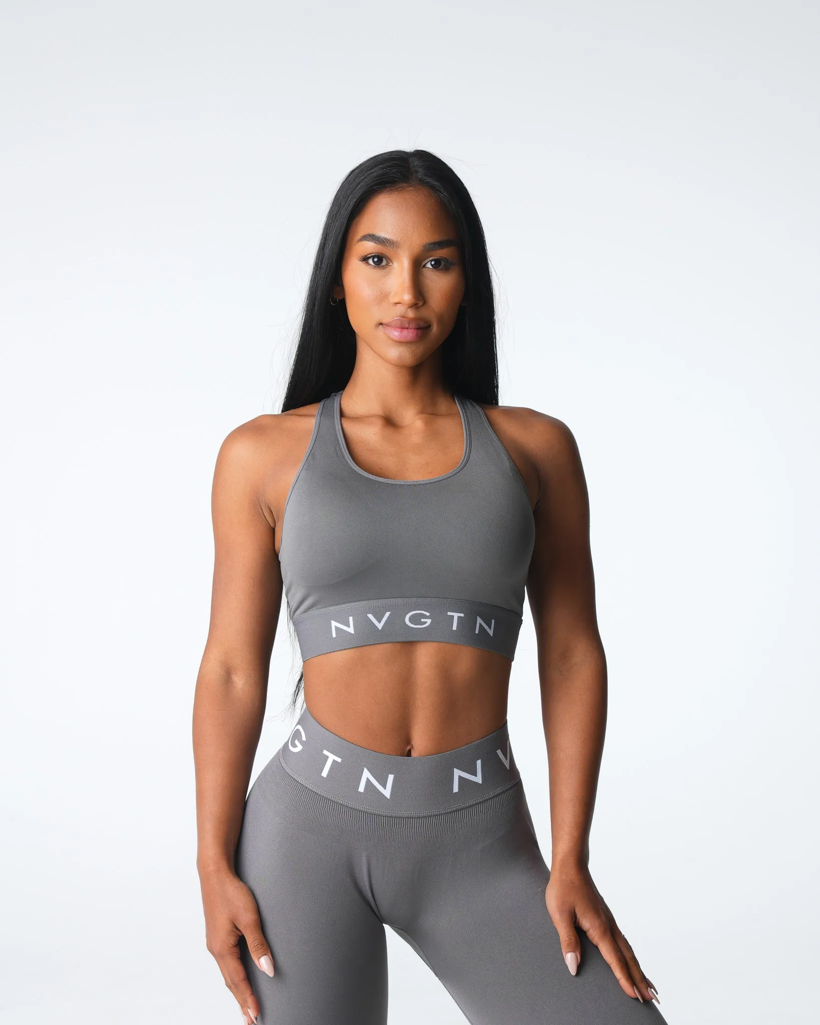 Charcoal Legacy Sport Seamless Bra sold by NVGTN product image thumbnail 2