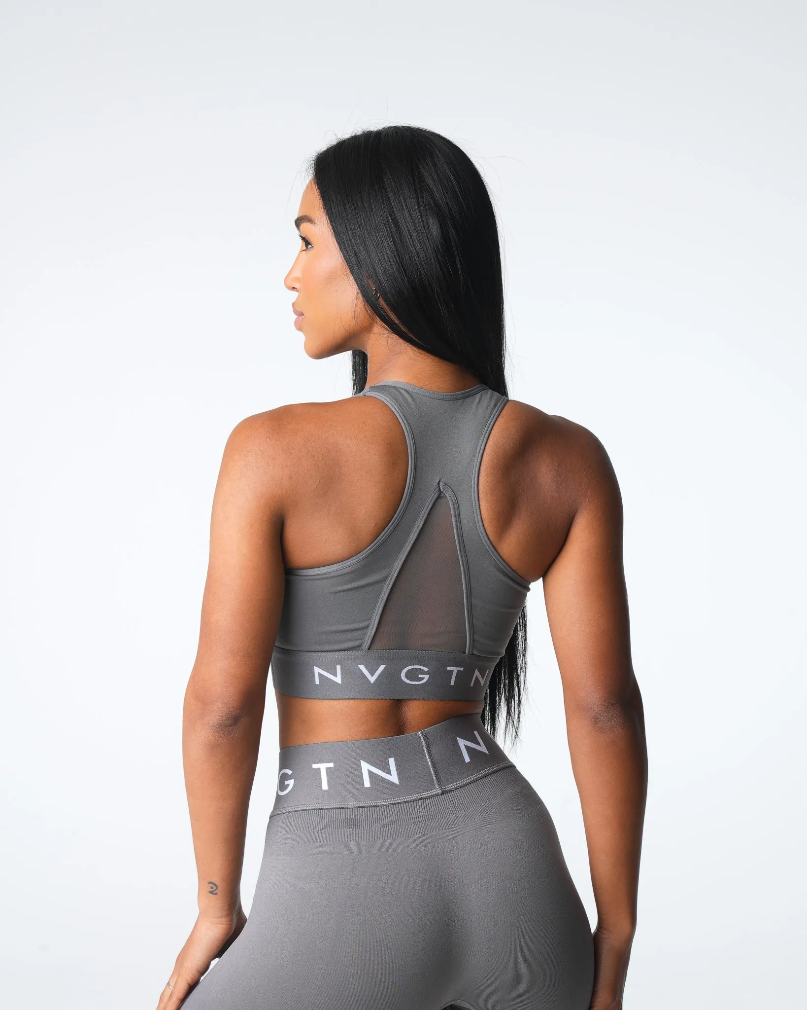 Charcoal Legacy Sport Seamless Bra sold by NVGTN