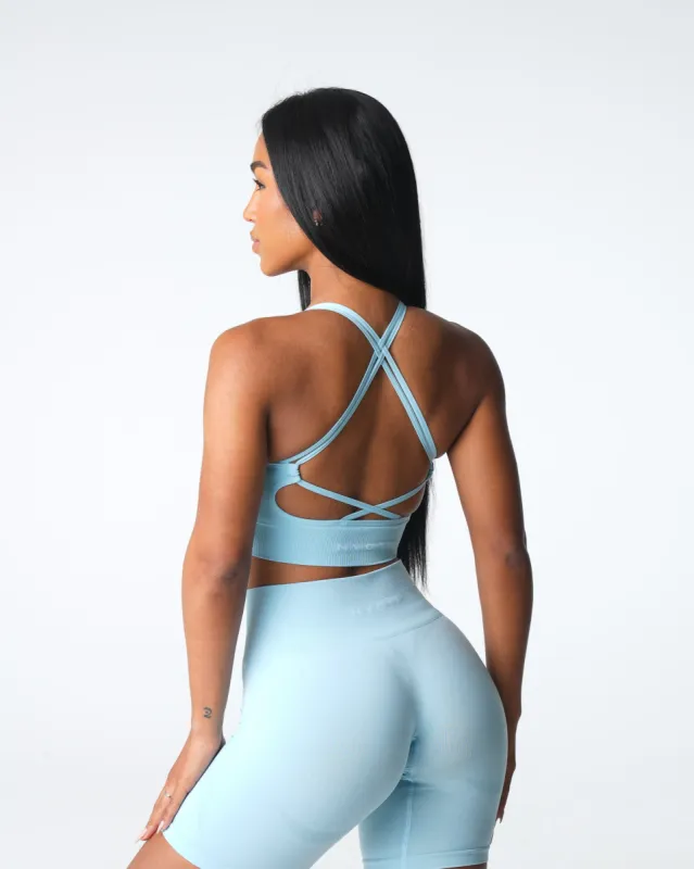 Pastel Blue Virtue Seamless Bra sold by NVGTN