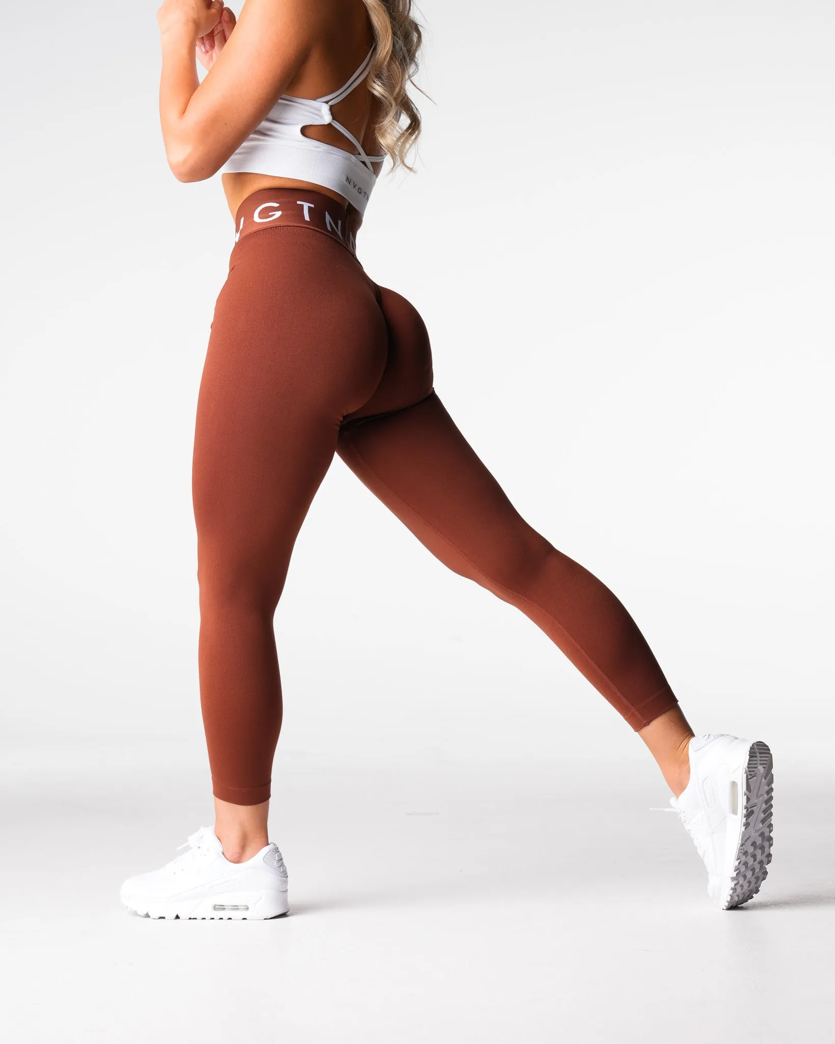 Chocolate Sport Seamless Leggings sold by NVGTN