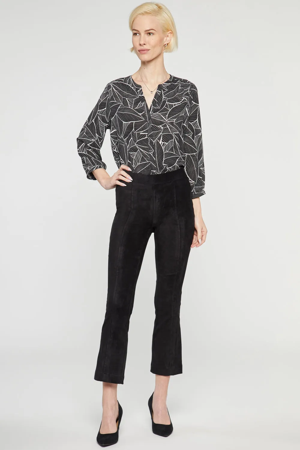 Slim Bootcut Pull-On Pants In Petite - Black sold by NYDJ