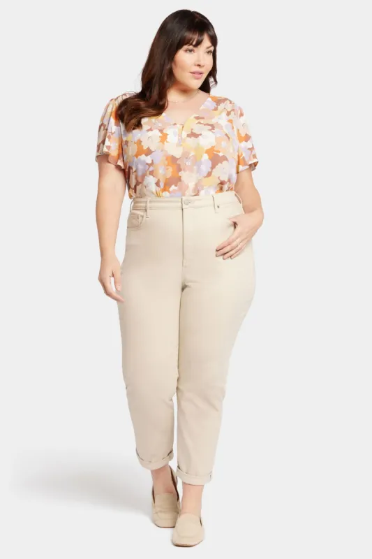 Margot Girlfriend Jeans In Plus Size - Feather sold by NYDJ