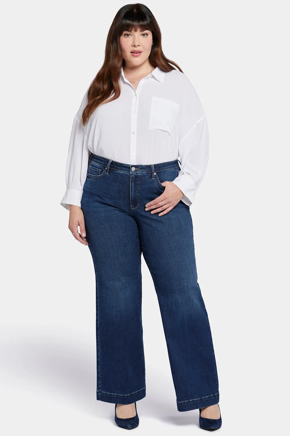 Teresa Wide Leg Jeans In Plus Size - Cambridge sold by NYDJ product image thumbnail 4