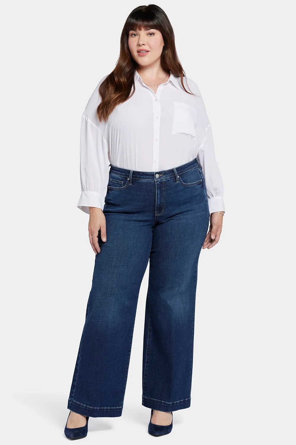 Teresa Wide Leg Jeans In Plus Size - Cambridge sold by NYDJ