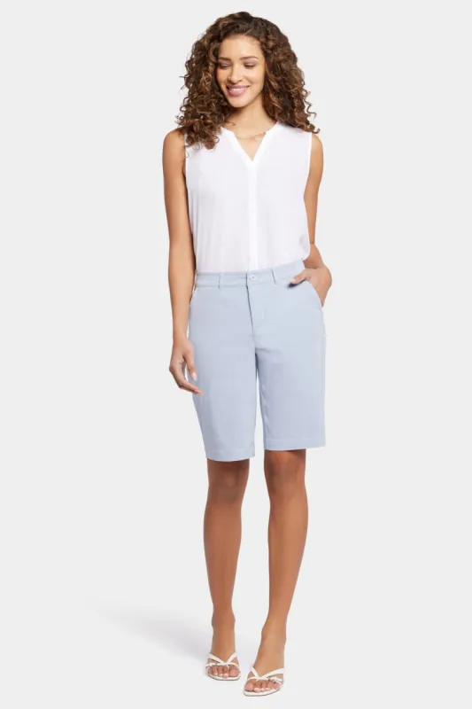Bermuda Shorts - Light Blue Heather sold by NYDJ