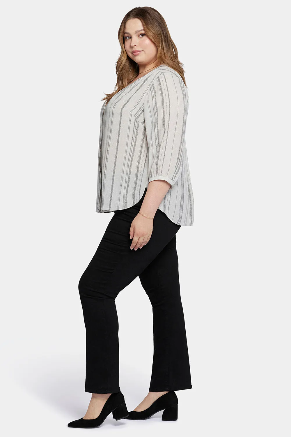 Pintuck Blouse In Plus Size - Sasha Stripe sold by NYDJ product image thumbnail 3