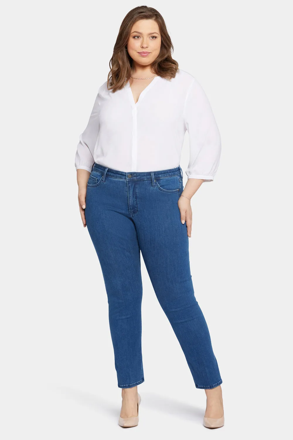 Le Silhouette Sheri Slim Jeans In Plus Size - Treasured sold by NYDJ product image thumbnail 5
