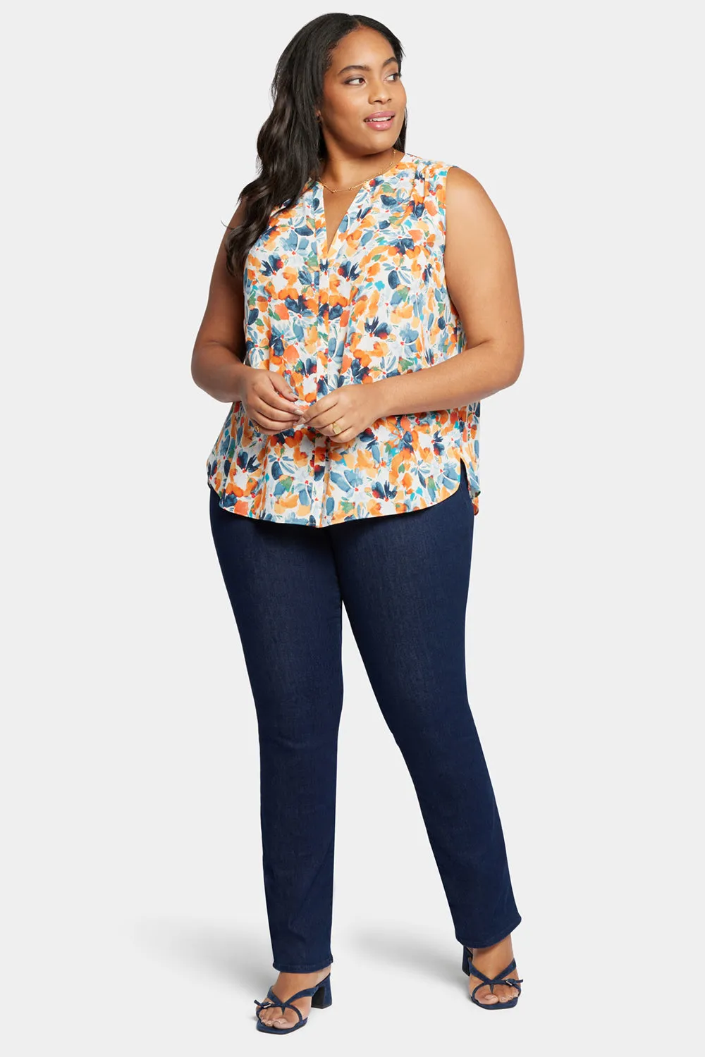 Sleeveless Pintuck Blouse In Plus Size - Cottage Pond sold by NYDJ product image thumbnail 5