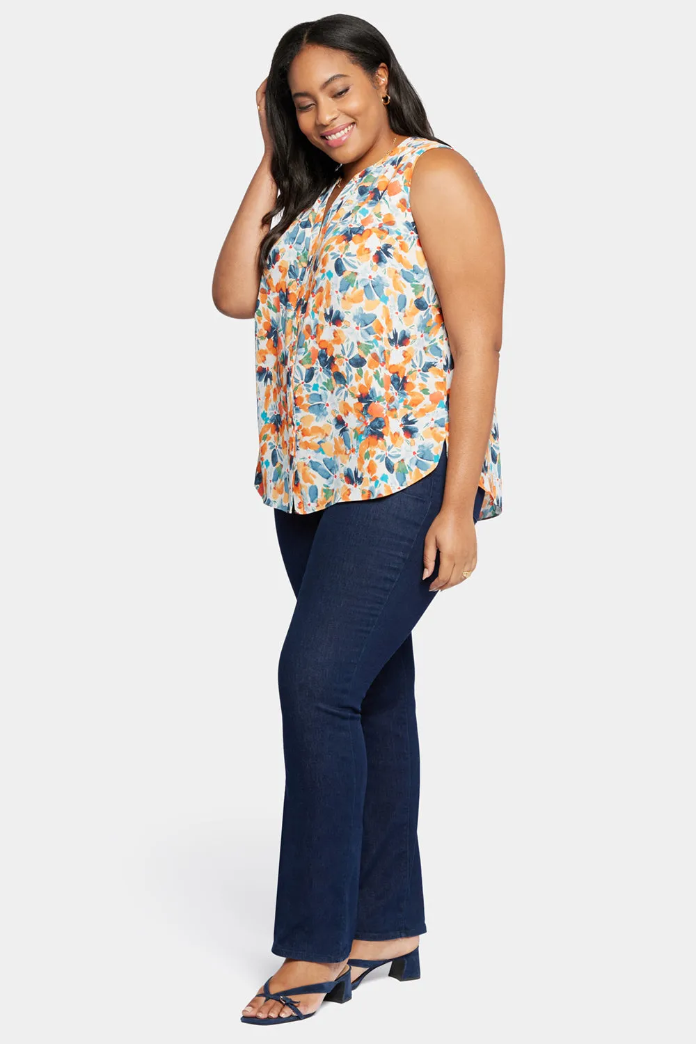 Sleeveless Pintuck Blouse In Plus Size - Cottage Pond sold by NYDJ product image thumbnail 3