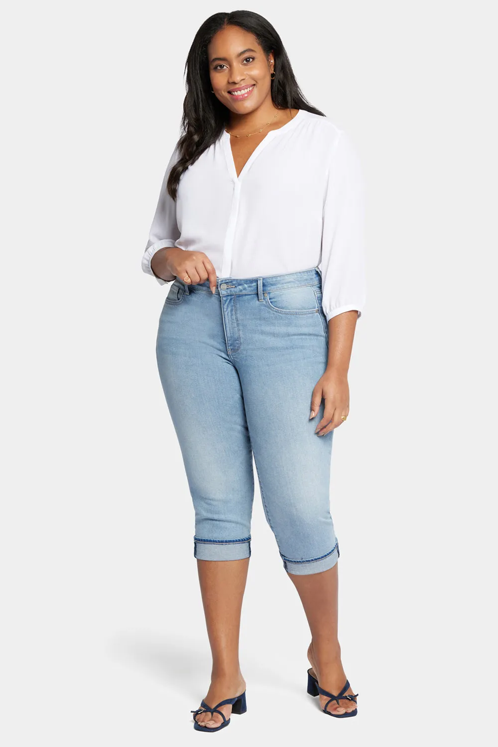 Marilyn Straight Crop Jeans In Plus Size - Afterglow sold by NYDJ