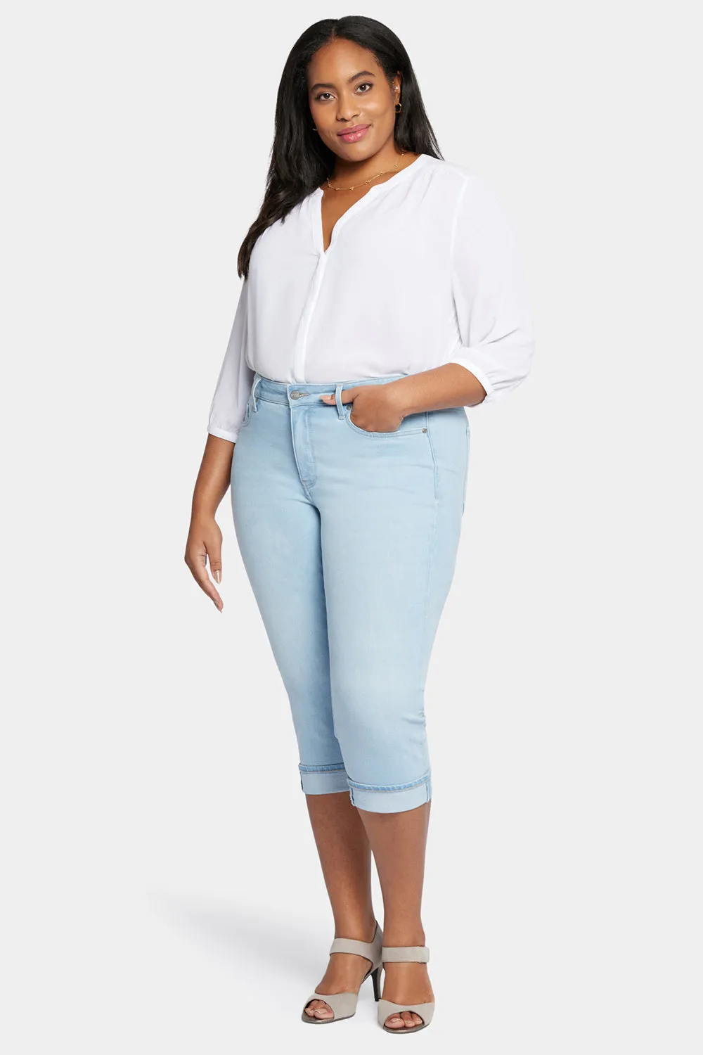 Marilyn Straight Crop Jeans In Plus Size - Brightside sold by NYDJ product image thumbnail 4