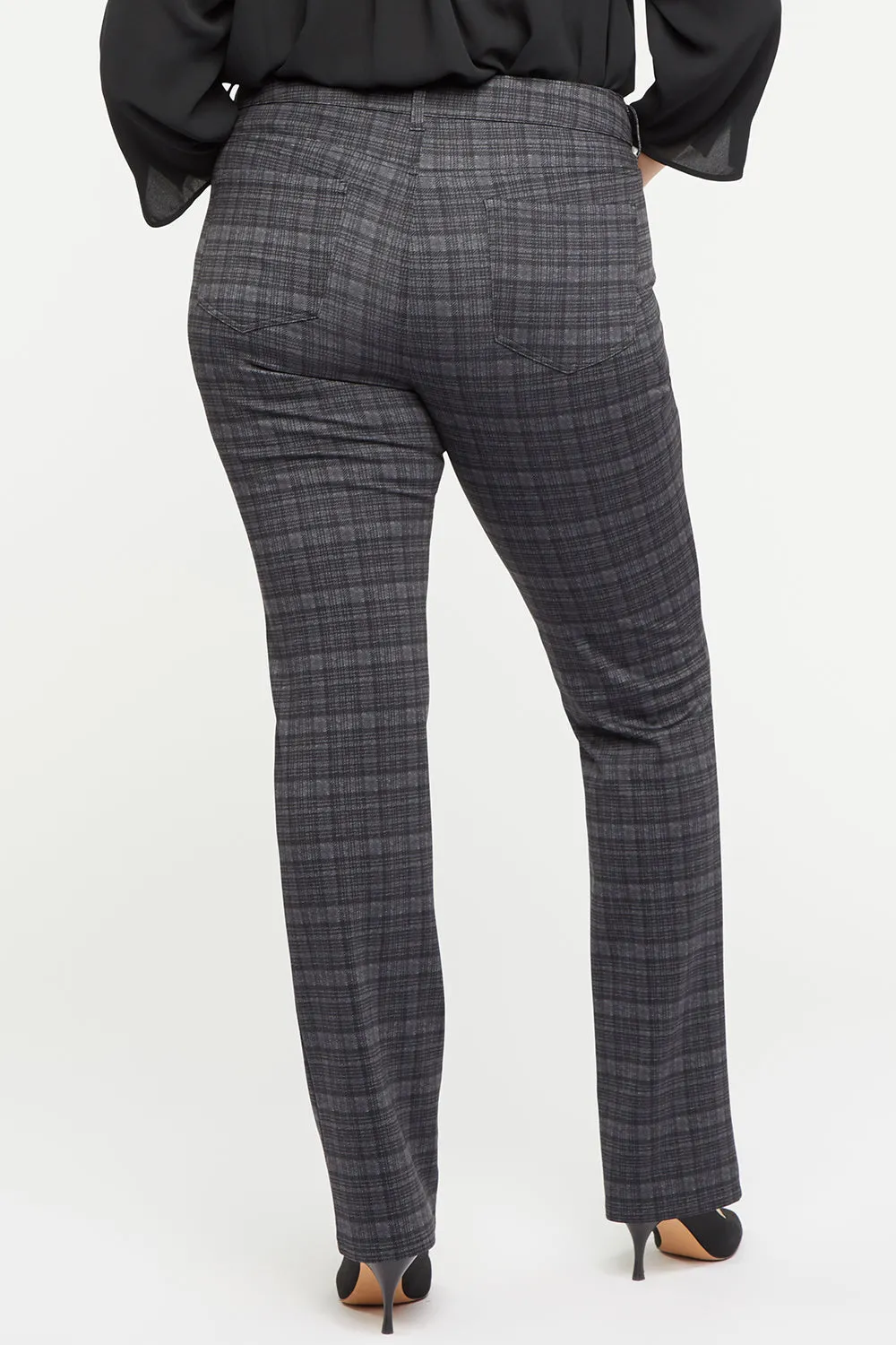 Marilyn Straight Pants In Plus Size - Hudson Plaid sold by NYDJ product image thumbnail 2