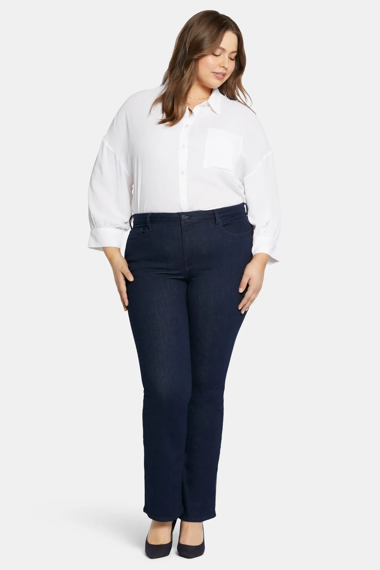 Barbara Bootcut Jeans In Plus Size - Rinse sold by NYDJ