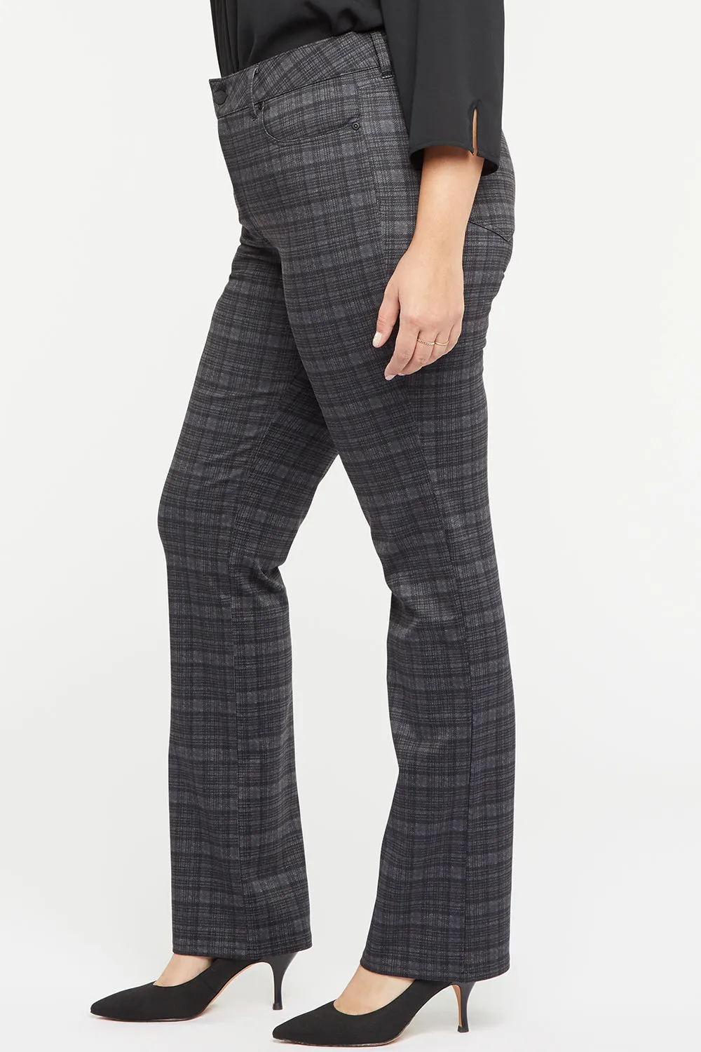 Marilyn Straight Pants In Plus Size - Hudson Plaid sold by NYDJ product image thumbnail 3