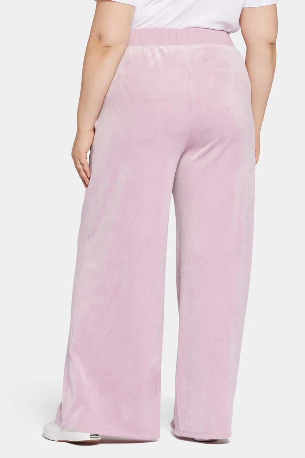 Velour Drawstring Wide Leg Pants In Plus Size - Dawn Pink sold by NYDJ product image thumbnail 2