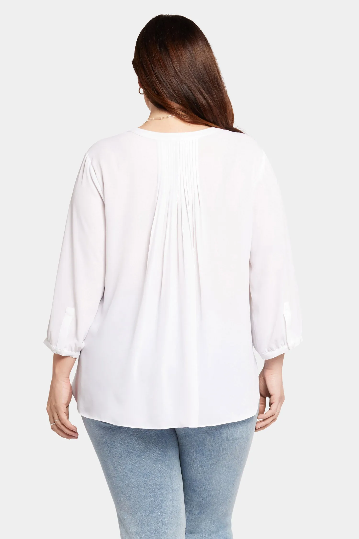 Pintuck Blouse In Plus Size - Optic White sold by NYDJ product image thumbnail 2
