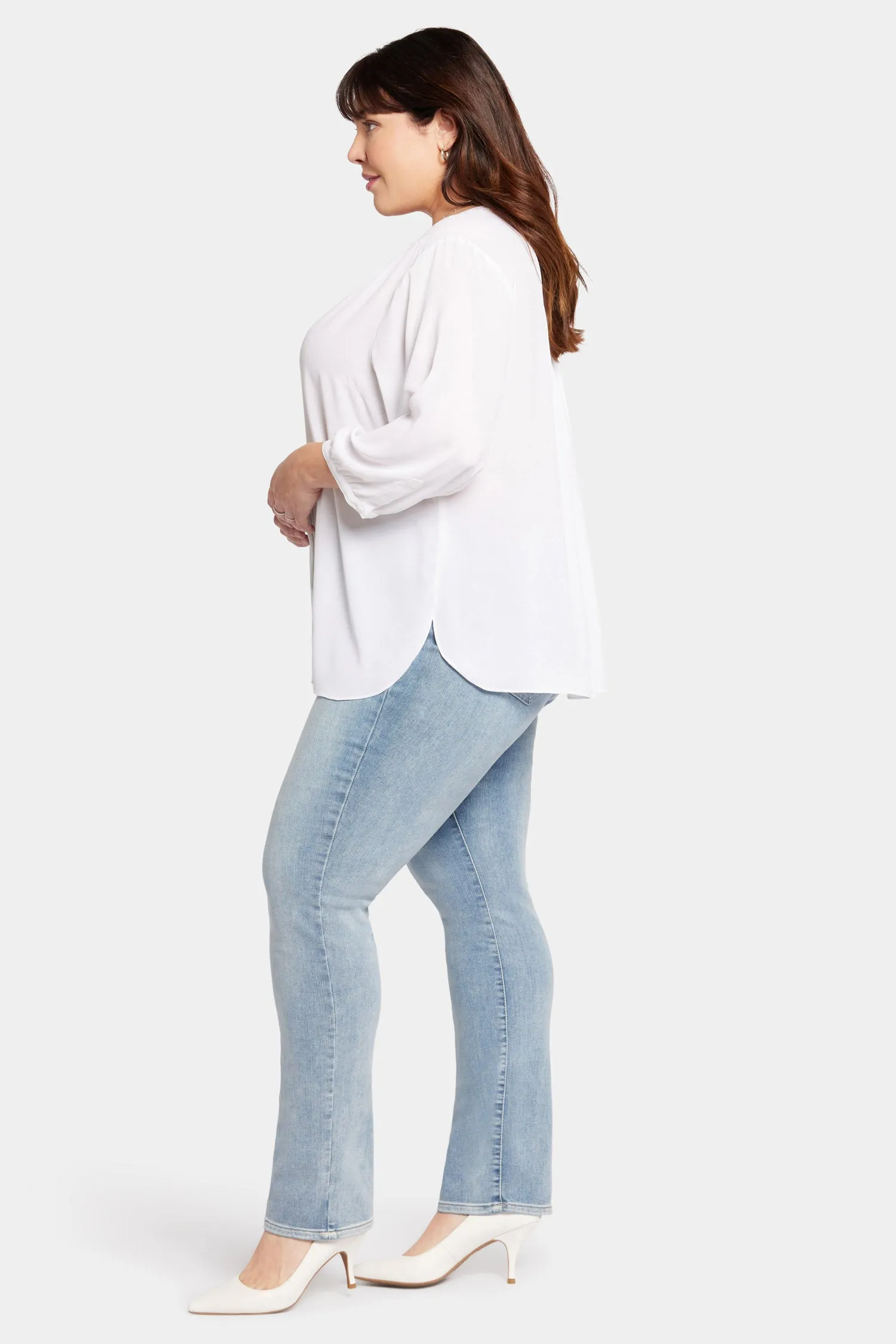 Pintuck Blouse In Plus Size - Optic White sold by NYDJ product image thumbnail 3