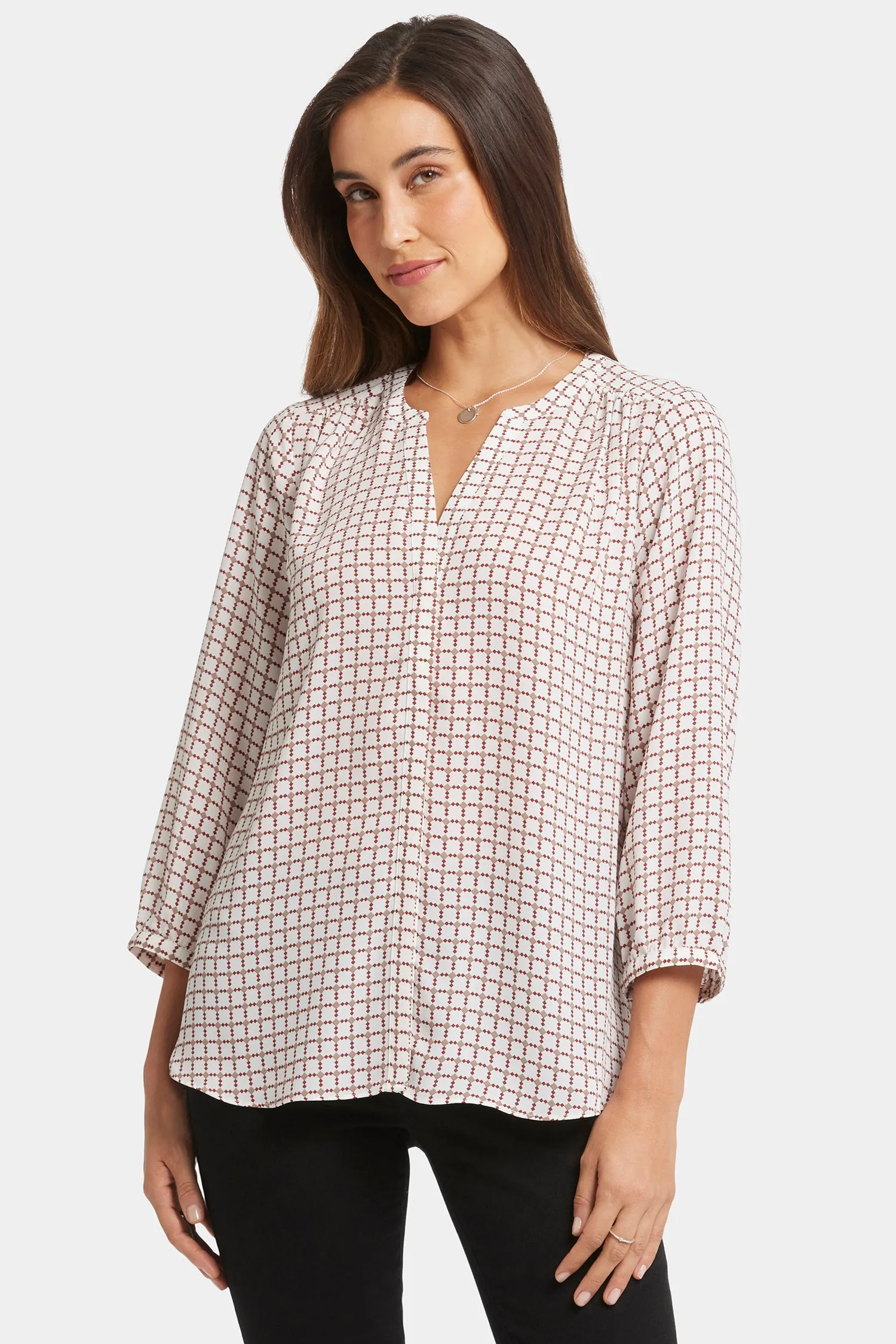 Pintuck Blouse - Graceful Geo sold by NYDJ product image thumbnail 5