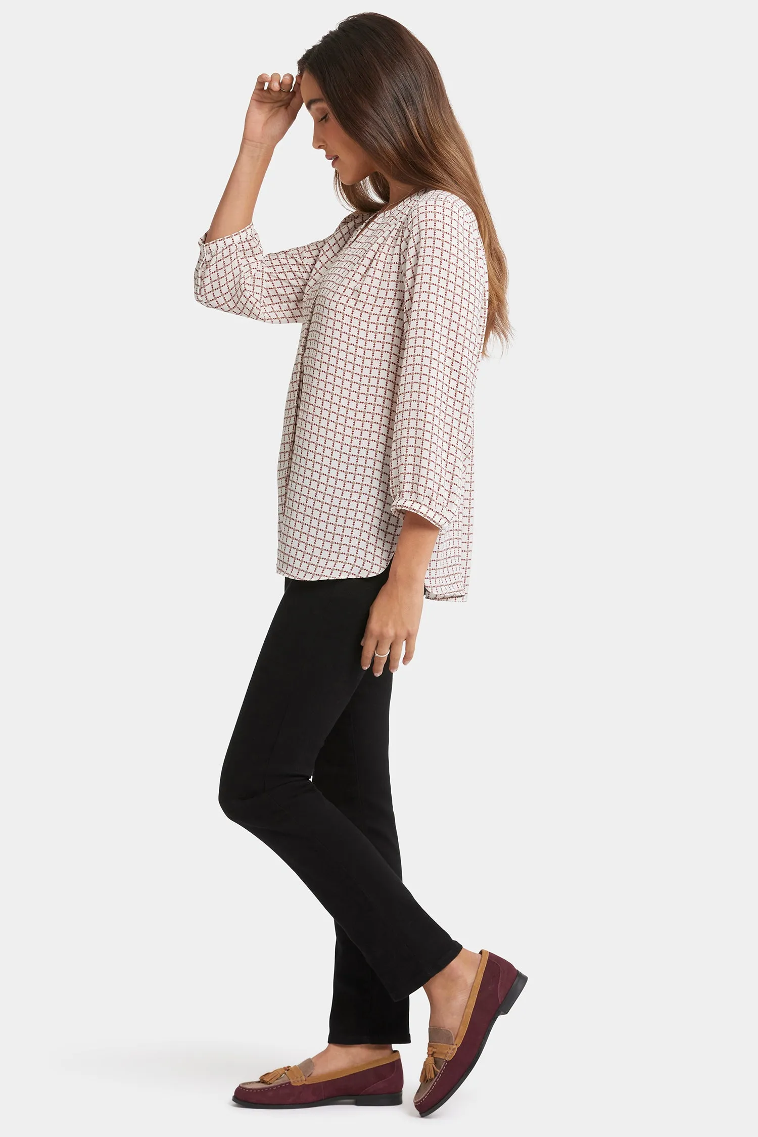 Pintuck Blouse - Graceful Geo sold by NYDJ product image thumbnail 3