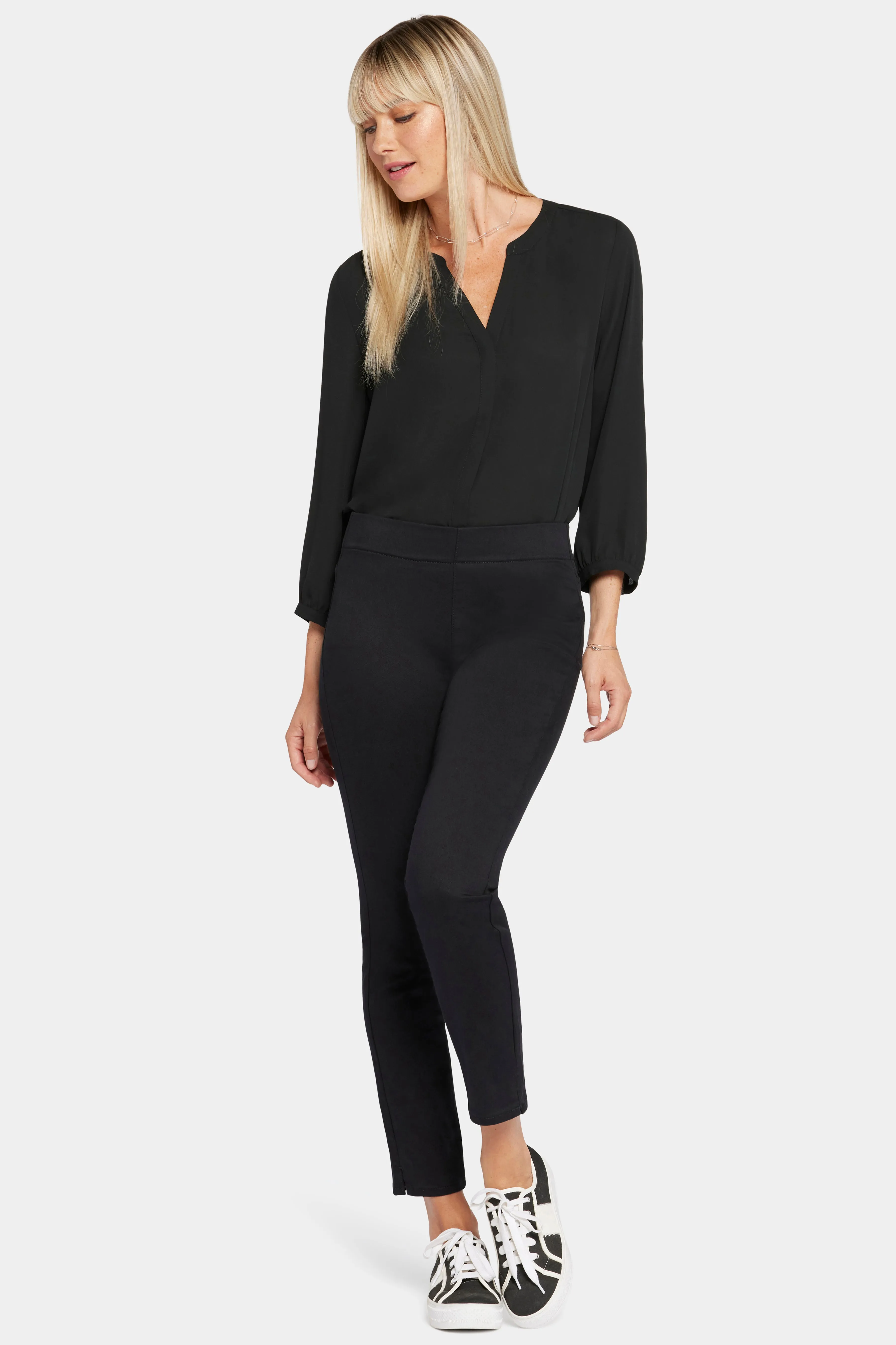 Skinny Ankle Pull-On Jeans - Black sold by NYDJ