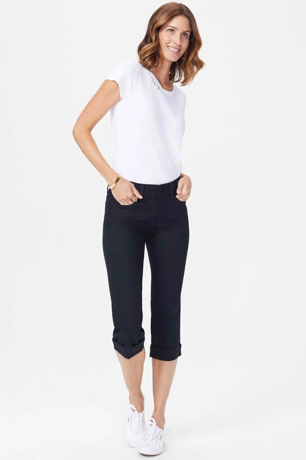 Marilyn Straight Crop Jeans - Black sold by NYDJ product image thumbnail 3