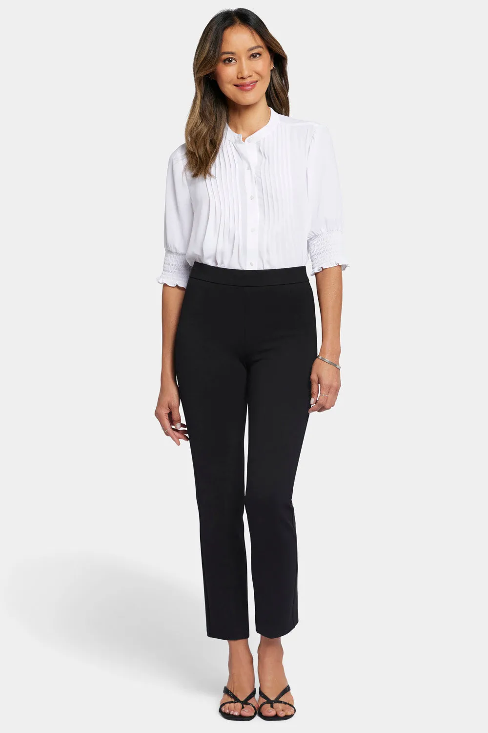 Pull-On Slim Ankle Trouser Pants - Black sold by NYDJ