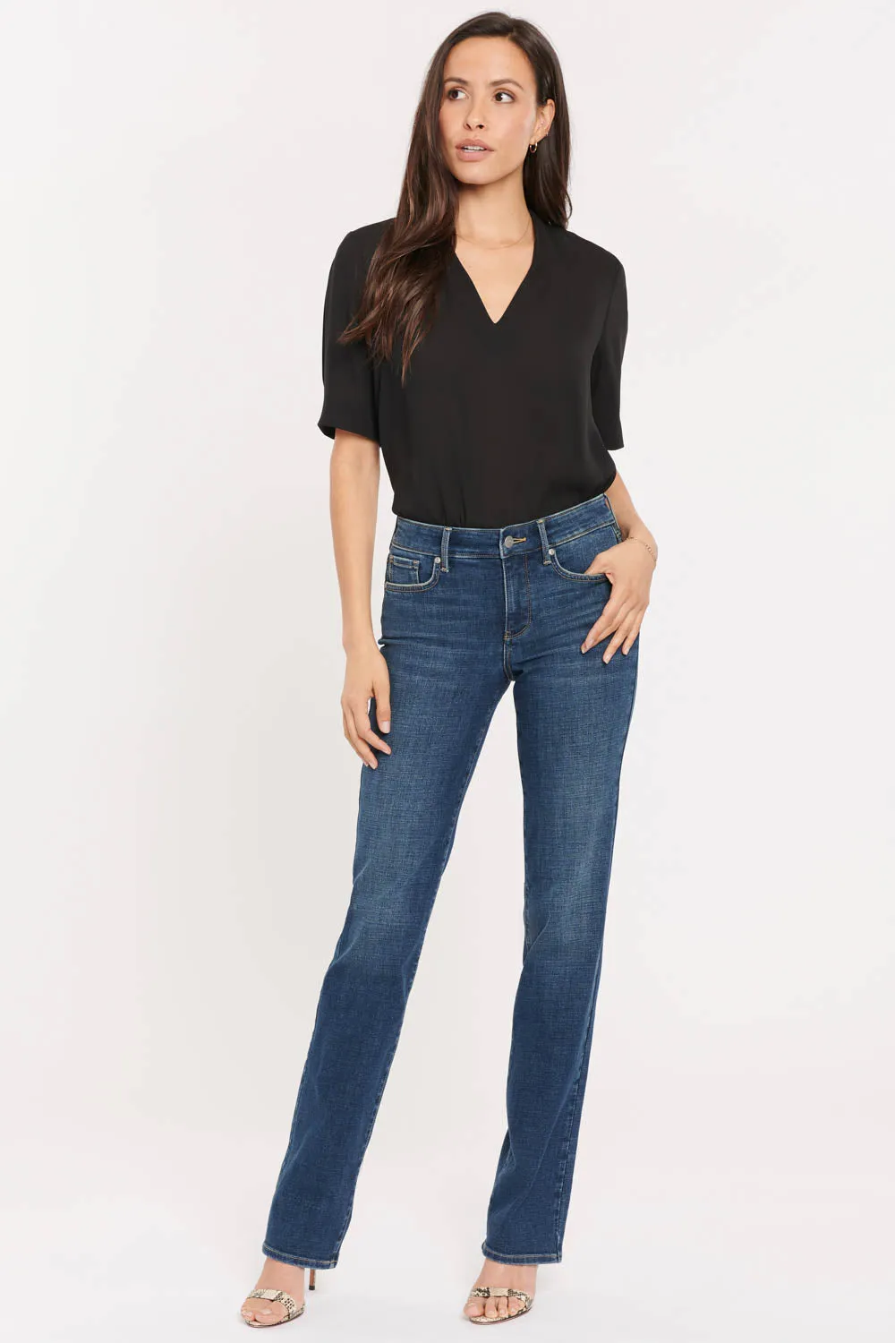 Marilyn Straight Jeans In Petite - Marcel sold by NYDJ product image thumbnail 4