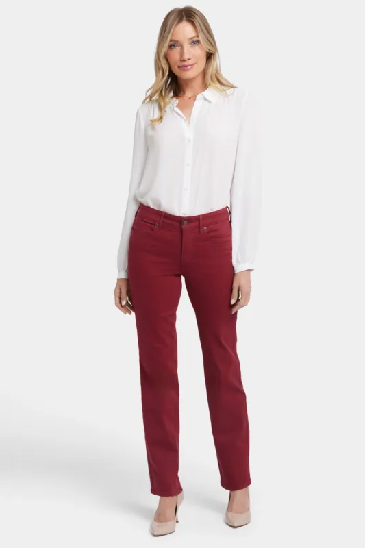 Marilyn Straight Jeans In Petite - Wild Currant sold by NYDJ