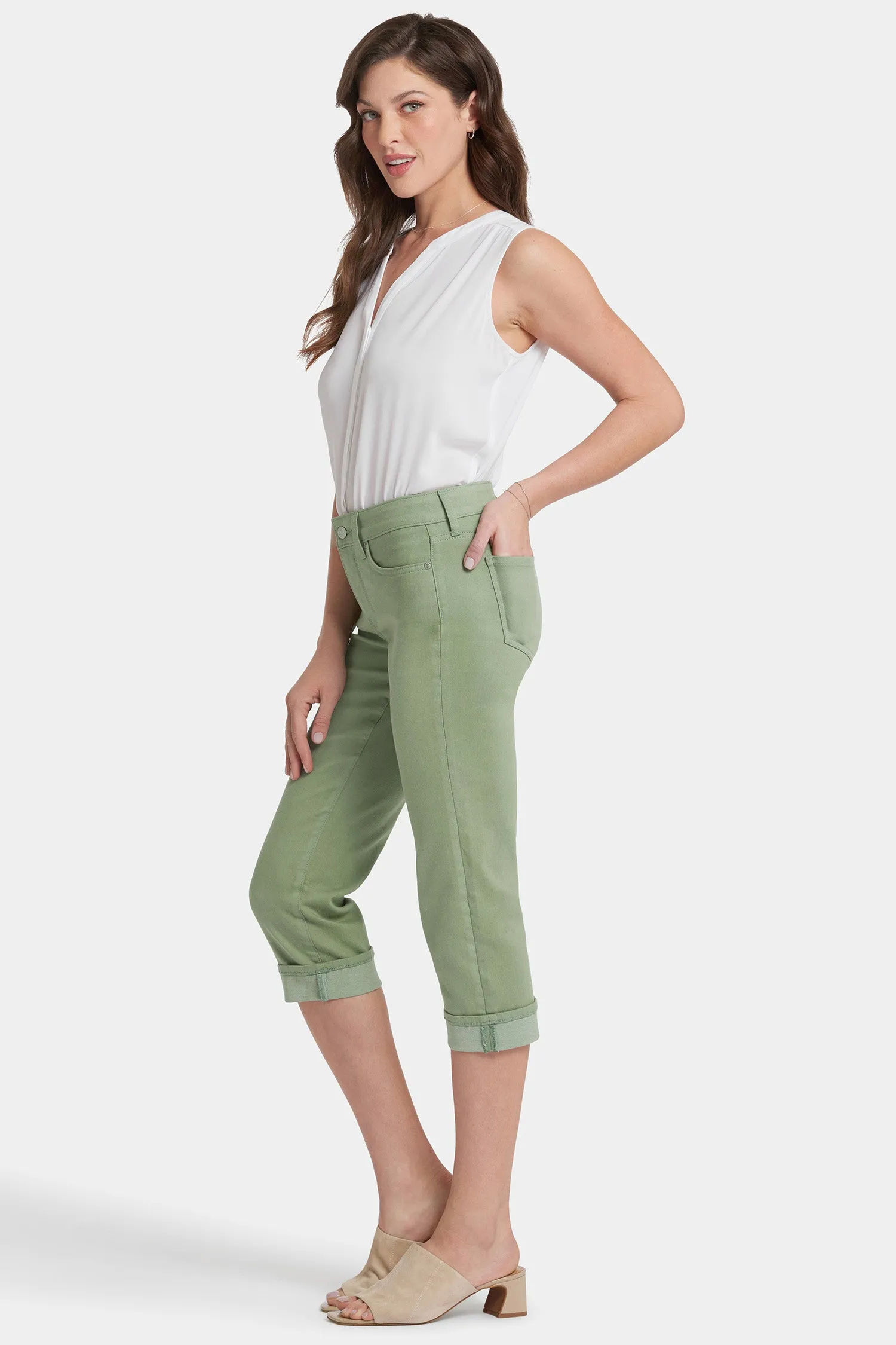 Marilyn Straight Crop Jeans - English Ivy sold by NYDJ product image thumbnail 5