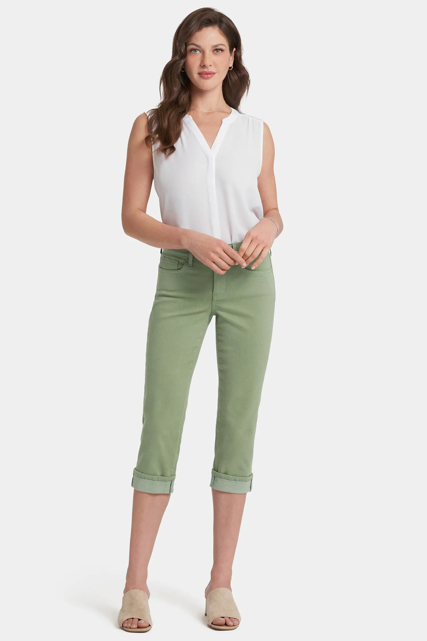 Marilyn Straight Crop Jeans - English Ivy sold by NYDJ product image thumbnail 4