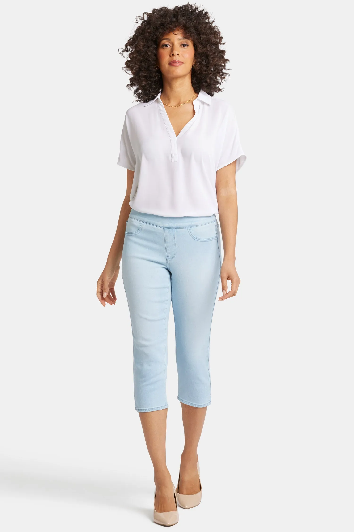 Dakota Crop Pull-On Jeans In Petite - Oceanfront sold by NYDJ product image thumbnail 4